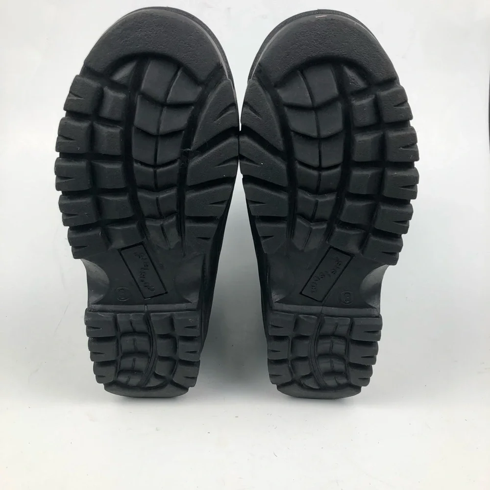 Coasters Kids Black Suede Thermolite Lace Up Boots Size 3